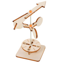 3Stk Holz Windfahnen Bausatz Für Kinder DIY Lernspielzeug Beige
