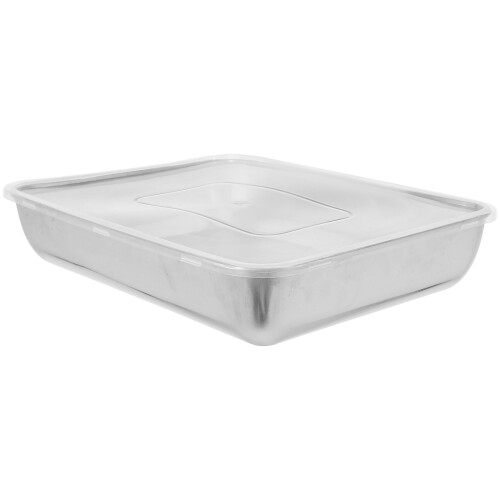 2Stk Backblech Mit Silikondeckel Silber Für Ofen