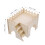 4Sets Robuste Holz Hamsterverstecke, Beige Nagetier Wohnhäuser 10