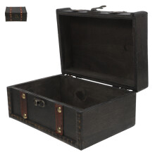 2Stk Robuste Holzbox Dunkelgrau Vintage Schmuck- Und Dekoaufbewahrung