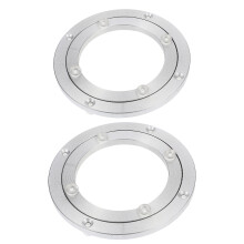 8Stk Silent Lazy Susan Basis Aluminium Drehbarer Servierteller Silber