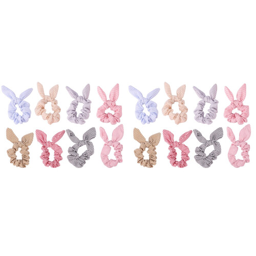 16Stk Bowknot Ponytail Holder Elastisch Haarband in Bunt Für 1
