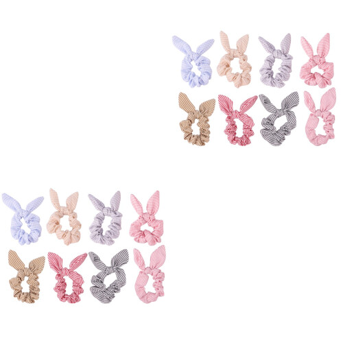 16Stk Bowknot Ponytail Holder Elastisch Haarband in Bunt Für 2
