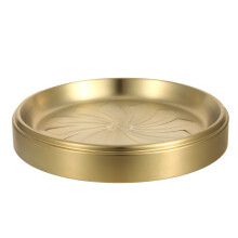 3Stk Gold Serviertabletts Rund Grillplatte Küchen Organizer