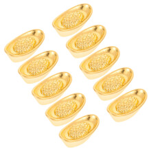 50Stk Mini Goldfarbener Legierungsbarren Für Kreative Szenendekoration