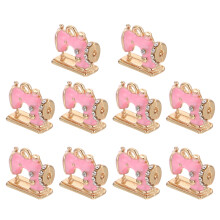 20Stk Keychain Schmuckanhänger Nähmaschine Pink Legierung