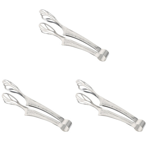 3Stk Bbq Grillzange Silber Hitzebeständig & Robust 1