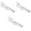 3Stk Bbq Grillzange Silber Hitzebeständig & Robust 3