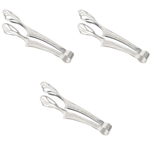 3Stk Bbq Grillzange Silber Hitzebeständig & Robust 2