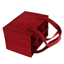 3Stk Rote Weinflaschen Tragetasche Aus , 6- Design