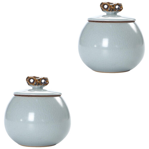2Ud De Té Cerámicos Verde Claro Perfectos Para Regalos 2