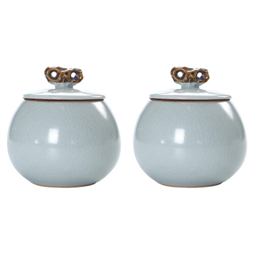 2Ud De Té Cerámicos Verde Claro Perfectos Para Regalos 1