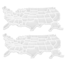 8Stk Weißes Silikon Usa Puzzleform Für DIY Kuchen Und Schmuck