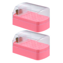 4Ud Organizador Portátil Rosa Para Brocas De Plástico Multiusos