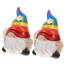 8Stk Farbige Figuren Resin Lustige Garten Deko Outdoor