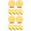 12Sets Wiederverwendbare Tischnummer Schilder Gold Mit 7