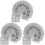 3Stk Haarfilter Grau Selbstklebend Badezimmer Abflussstopper Außen 4