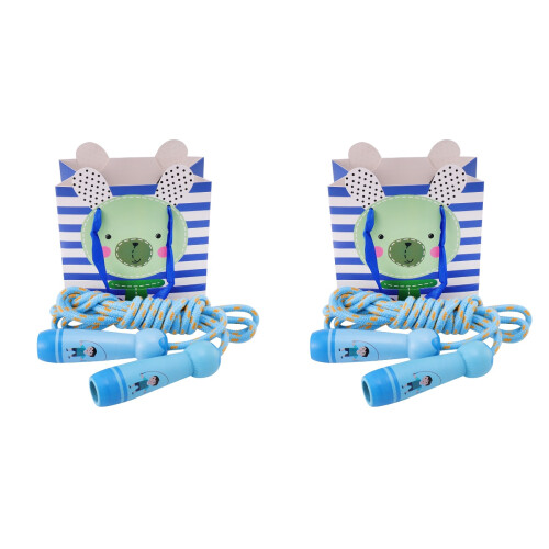 2Sets Sprungseile Für Kinder Holzgriff Bunt Robust Sicher 1