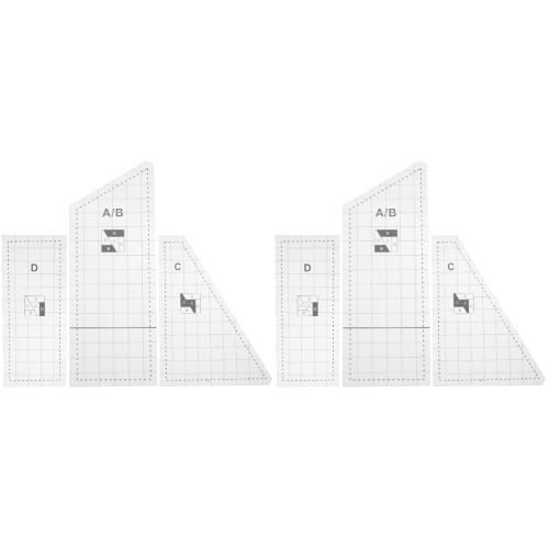 2Sets Acryl Quilting Vorlage Leichtes Nähwerkzeug Für 2