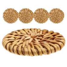 20Stk Runde Rattan Charms Geflochtene Für Ohrringe Und Schmuck