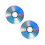 2Jgo Discos Compactos Grabables Para Audio Y Datos Plástico Multicolor 7