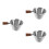 3Stk Multifunktions Milchaufschäumer Latte Cup Mit Griff 3