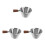 3Stk Multifunktions Milchaufschäumer Latte Cup Mit Griff 4