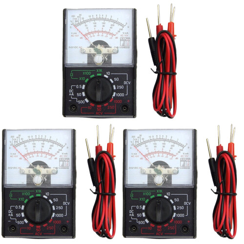 3Ud Volímetro Multi Tester Negro Multiusos Para Diagnóstico Eléctrico 1