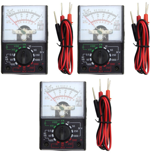 3Ud Volímetro Multi Tester Negro Multiusos Para Diagnóstico Eléctrico 2