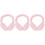 3Ud Orejeras Cálidas De Material Resistente Rosa Para 4