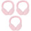 3Ud Orejeras Cálidas De Material Resistente Rosa Para 3