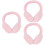 3Ud Orejeras Cálidas De Material Resistente Rosa Para 6
