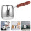 2Ud Jarra Metal Plata Para Leche Con Mango De Madera Duradero 10