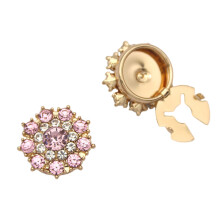 Shimmering Crystal Accented Dress Cufflinks Lightweight-Pink