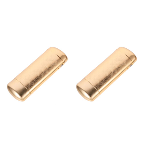 2Ud Estuche Rígido Dorado Para Gafas Compacto Y De Aluminio 2