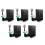 5Ud Rack Pared Aluminio Negro Portafiltro Espresso Espacio 6