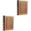2Pièces Cahier Antique PU Kraft Relief Bronze Pour 3