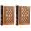 2Pièces Cahier Antique PU Kraft Relief Bronze Pour 2