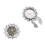 Luxury Glossy Crystal Cufflinks Scratch Resistant Metal-Gray 1