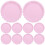 200Ud Platos Desechables Rosa Para Picnic, Cumpleaños Y Postres 1