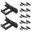 24Pcs Black Solar Panel Water Guide Clamps ABS for Efficient Drainage 1