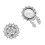 Boutons de manchette double ton de qualité supérieure,-Blanc K 1