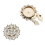 Modern Round Alloy Cufflinks With Sparkling-Champagne 1