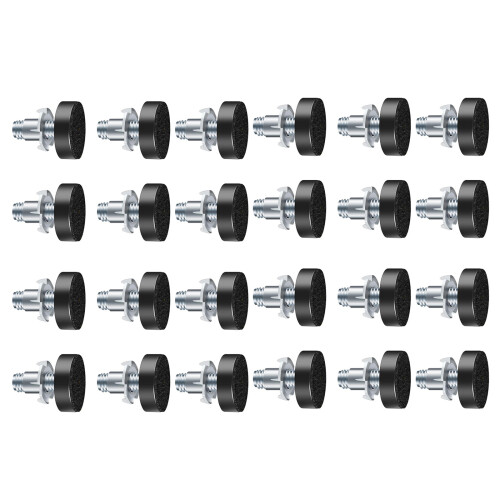 Pack of 24 M6 Threaded Adjustable-24PCS package plus f