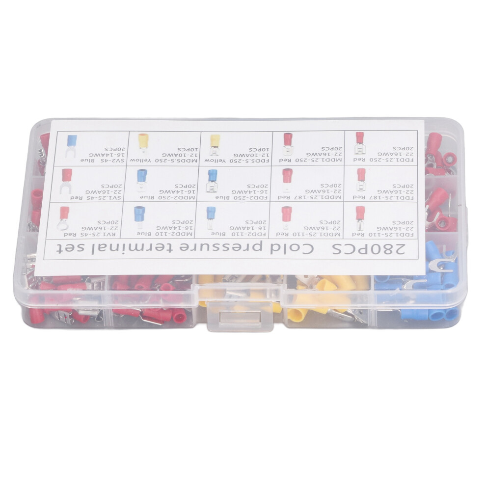 Cold Pressed 280Pcs Terminal Kit: Ideal For Auto Ship Machinery 4971370302543