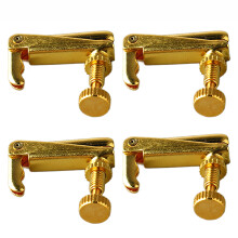 4Pcs 1/2 Violin Fine Tuners Metal Adjuster Parts for Musical Instrument Gold