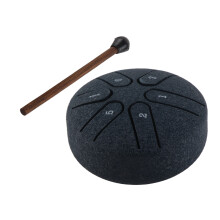 Professional Mini Handpan Drum 6 Notes Worry Free Tongue Percussion Navy Blue