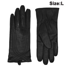 Luvas de inverno elegantes, em couro genuíno, forradas com cashmere italiano, perfeitas para uso diário e ocasiões especiais, compatíveis com