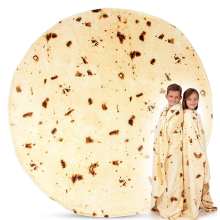 Realistic Tortilla Look Tortilla Blanket, Versatile Wrap for Cozy Moments, Cozy Fleece Fabric for All Weather, Double Sided Print for Living Room