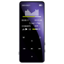 Reprodutor de música compacto com design esportivo, estrutura metálica e som Hi-Fi, Bluetooth 5.2, MP3 player sem perdas para estilos de vida